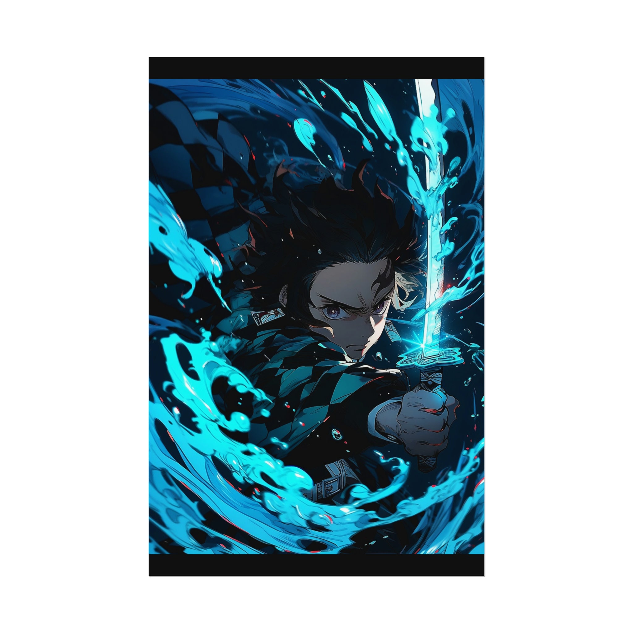 Kamado Tanjiro Demon Slayer Poster Fan Art Etsy