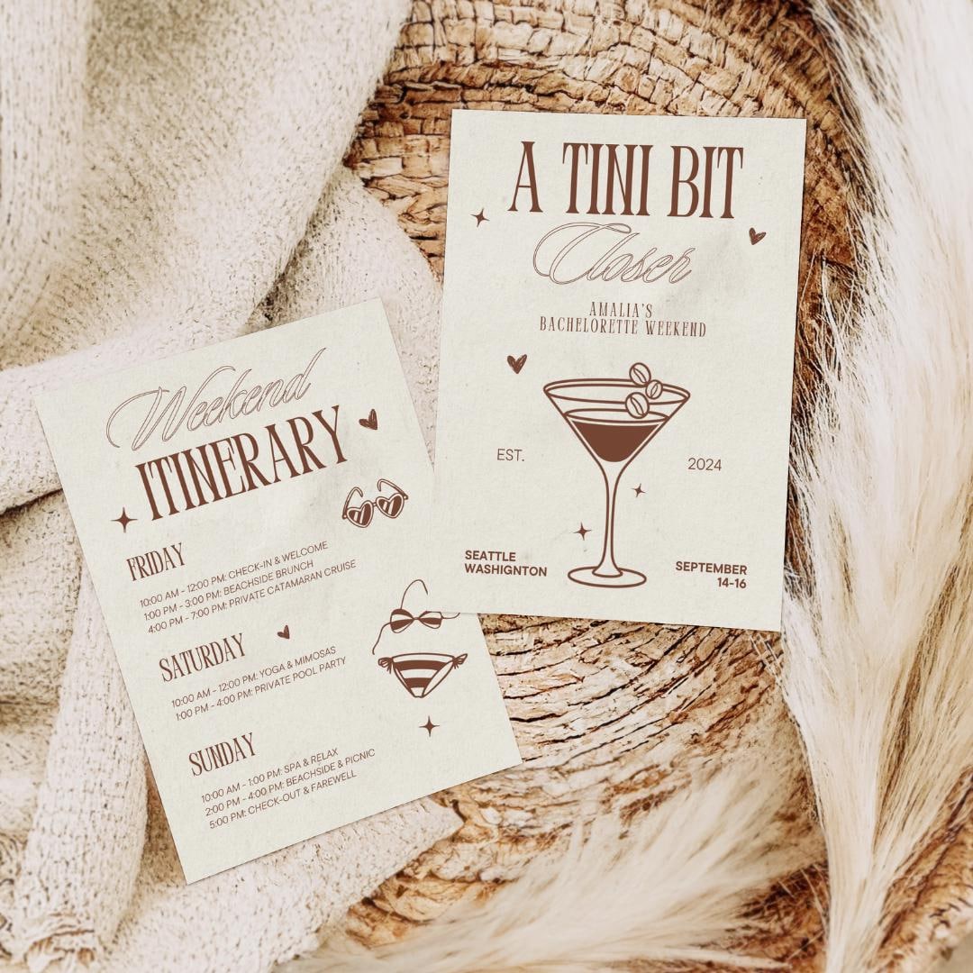 A Bride in a Tini Bit Backdrop - Coffee Martini Bridal Shower Decor, Espresso Martini Themed Bachelorette Party Decorations 7x5ft