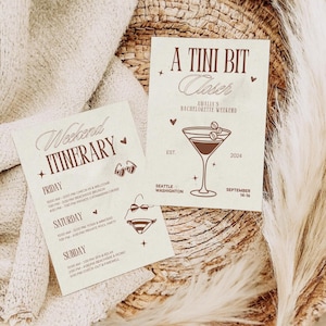 Editable Espresso Martini Bridal Shower Invites, A Tini Bit Closer to Happily Ever After Invitation, Love Is Brewing Bridal Shower Invitatio