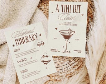 Editable Espresso Martini Bridal Shower Invites, A Tini Bit Closer to Happily Ever After Invitation, Love Is Brewing Bridal Shower Invitatio