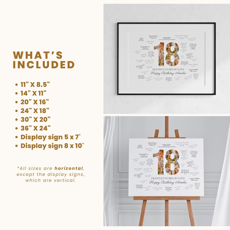 18th Birthday Signature Board Sign Template, Customizable Guest Book ...