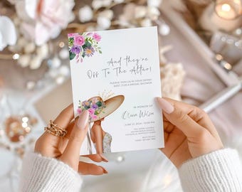 Derby Bridal Shower Invitation, Kentucky Derby Bridal Shower, They&#39;re Off to the Altar Bridal Shower Invite, Horse Racing Bridal Shower Invi