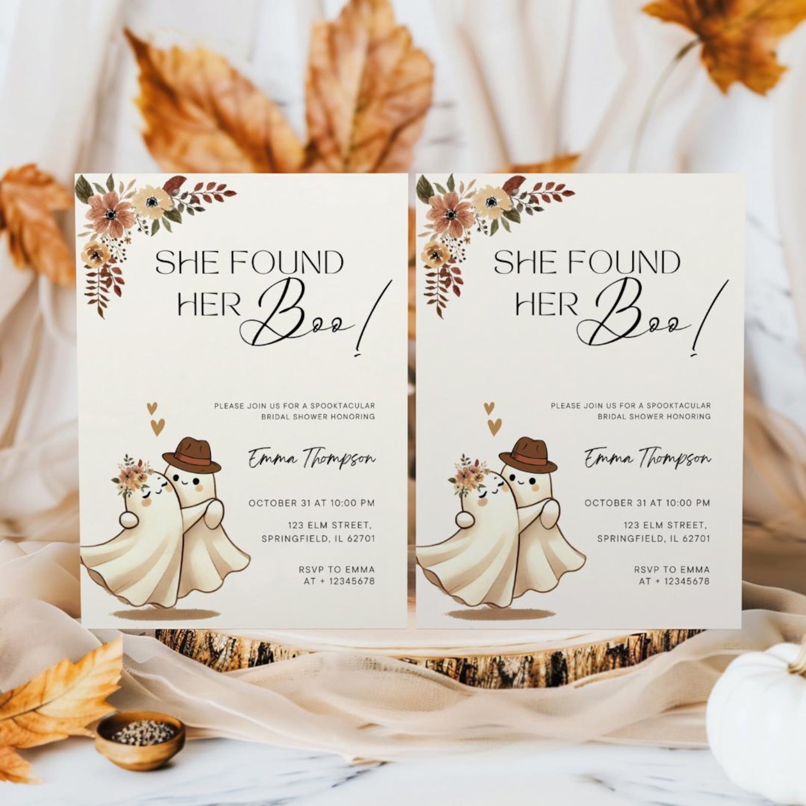 She Found Her Boo Bridal Shower Invitation Editable Halloween Invite ...