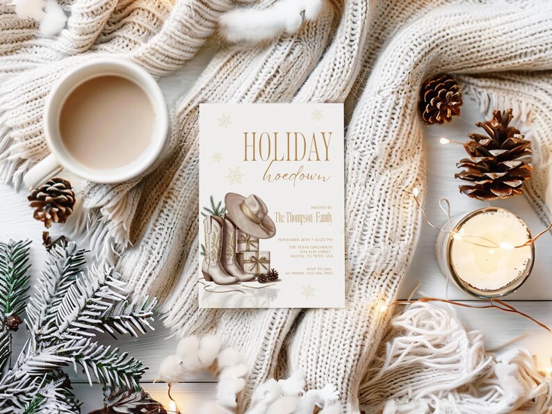 western christmas, cowboy christmas, cowboy snowman card, cowboy snowman, western snowman, western invites, cowboy party invite, western party invite, western holiday, christmas cards, barn holiday party, western holiday card, western santa