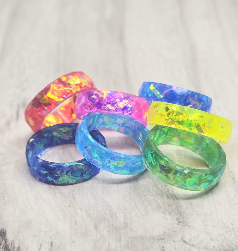 Iridescent Ring. Chose a Color Iridescent Ring. Iridescent Resin Ring ...