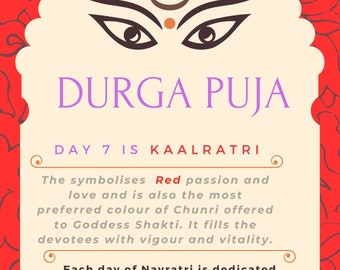 Maa Durga(Day7:Kaalratri) customized templet, instant download, Creative Templates, printable templet, editable templet, Unique templet