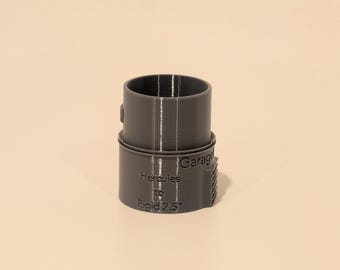 Adapter for Hercules 12 Gallon OSHA-Compliant HEPA Dust Extractor to use a 2.5" Ridgid (compatible) hose.