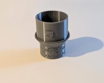 Adapter for Hercules 12 Gallon OSHA-Compliant HEPA Dust Extractor to use a standard 1.25" spiral threaded hose.