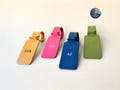 Luggage Tag Personalized Colorful Leather with Initials, Engraved Backpack Name Tag, Custom Travel Accessories for Bags & Suitcases. product logo