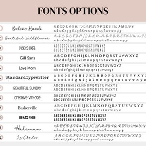 fonts options