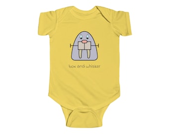 Box and Whisker Walrus Infant Bodysuit - Onesie, Baby Shower, Mom, Statistics Shirt, Statistics, Statistician, Data Science, Math, Stats