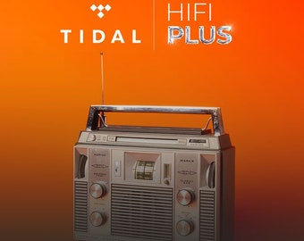 Tidal hifi plus Master 12 months, audiophile, HiRes Flac quality, high fidelity audio quality, 24 bit quality at 192