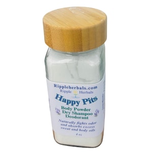Happy Pits Powder ~ Body Powder ~ Deodorant ~ Dry Shampoo ~ Absorbs Sweat and Body Odor ~ Refreshes