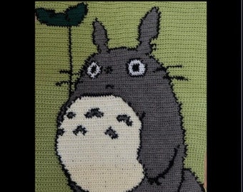 My Neighbour Totoro Anime Crochet Tapestry Pattern Download PDF