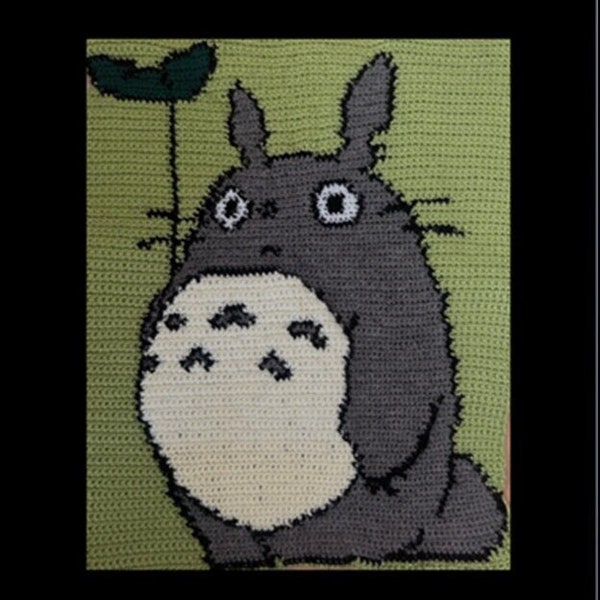 My Neighbour Totoro Anime Crochet Tapestry Pattern Download PDF