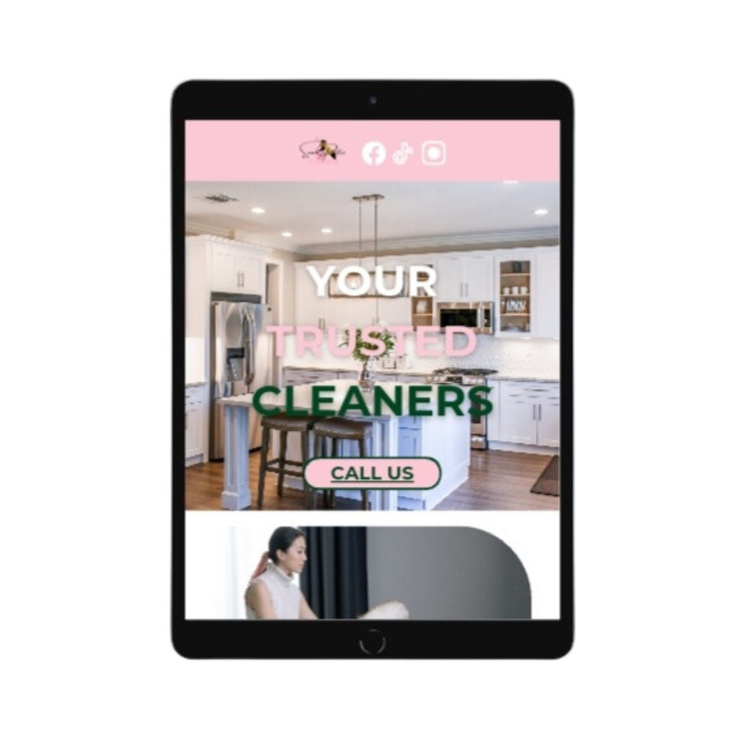 Cleaning Business Website Template Canva Website Template for Cleaners Cleaning Business Website Template Canva Website Template for Cleaners