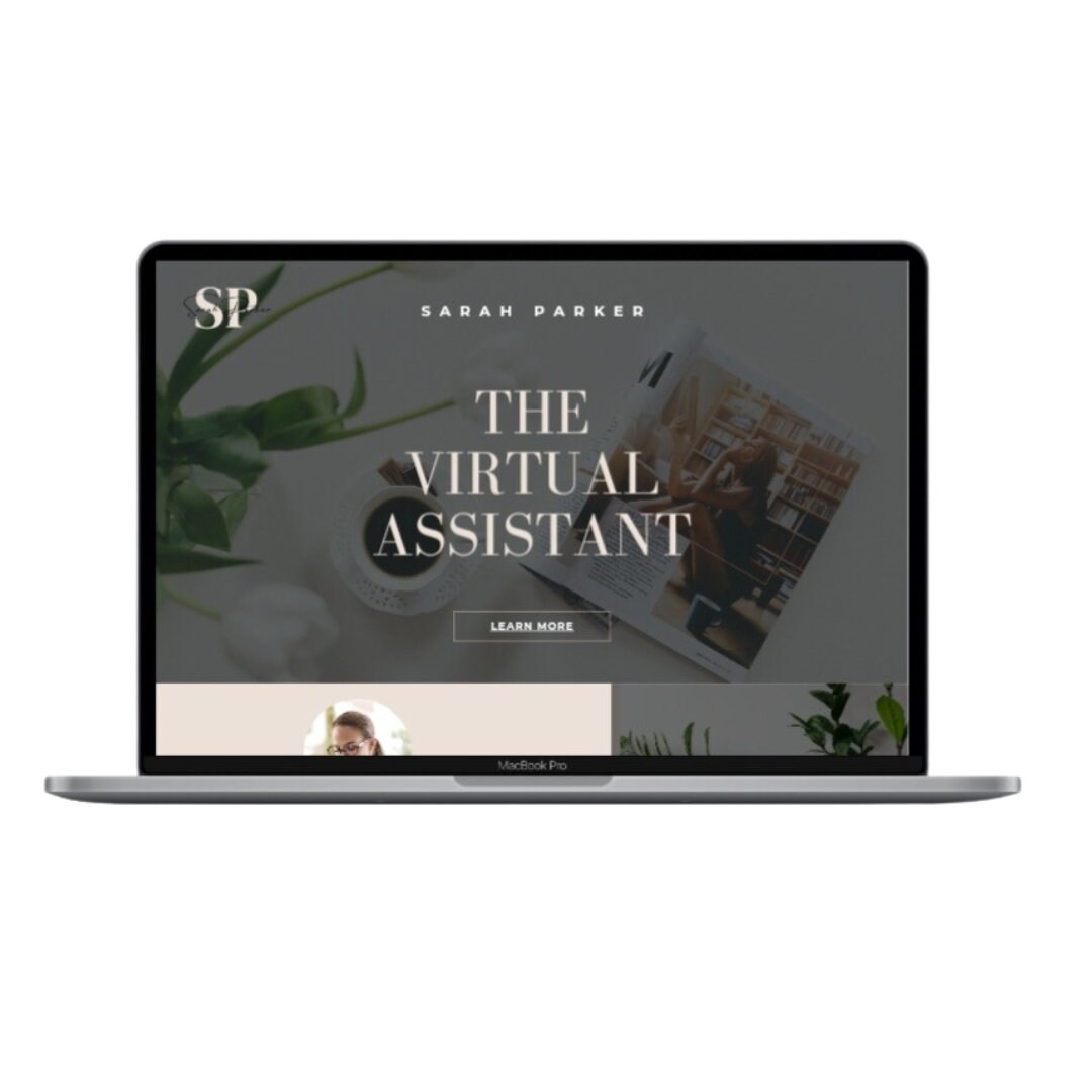 Virtual Assistant Website Template | Minimal Canva Website Template for ...