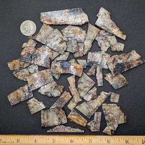 Native Copper in Quartz Ore Rough Mineral Lapidary Specimen Slabs from Ray Mine, Arizona