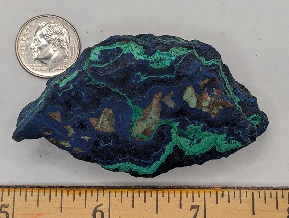 Azurite Malachite Natural Rough Mineral Slabs from Morenci, Arizona