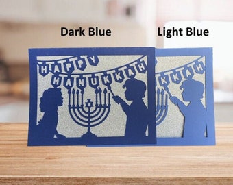 Hanukkah/Hannukah/Chanukah Card | Homemade Custom | Laser Paper Cut Cards