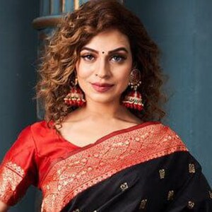 Buy Organza Red Apple Saree with Bud Embroidery Online KALKI Fashion India-hancorp34.com.vn