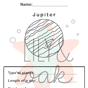 Planets of Our Solar System Printable Packet