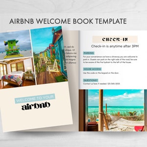Welcome Book, Airbnb House Manual, Airbnb Signs, Airbnb Printable, Airbnb Template, Airbnb Guest Book, Airbnb Check In, Airbnb Notes