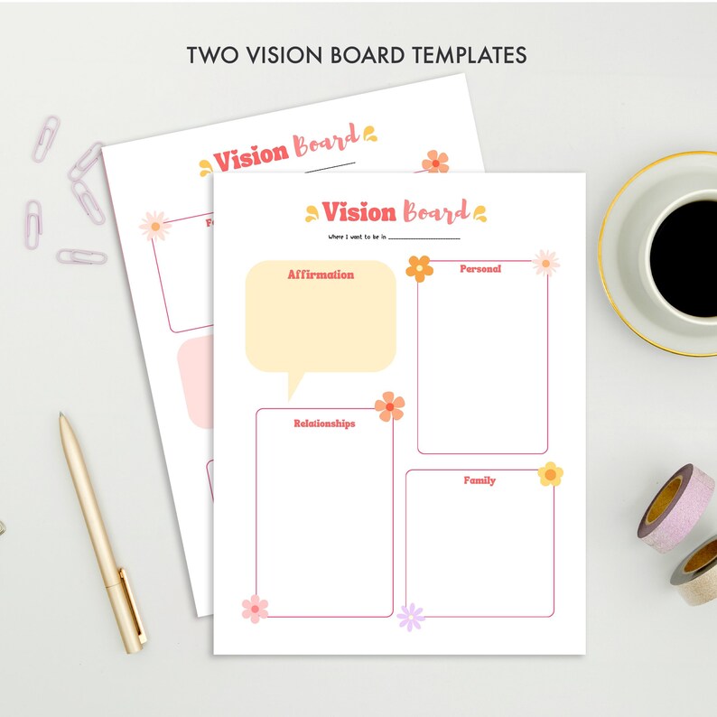 Vision Binder Vision Board, Vision Board Kit, Goal Settings, Goal Planner, Planner ...