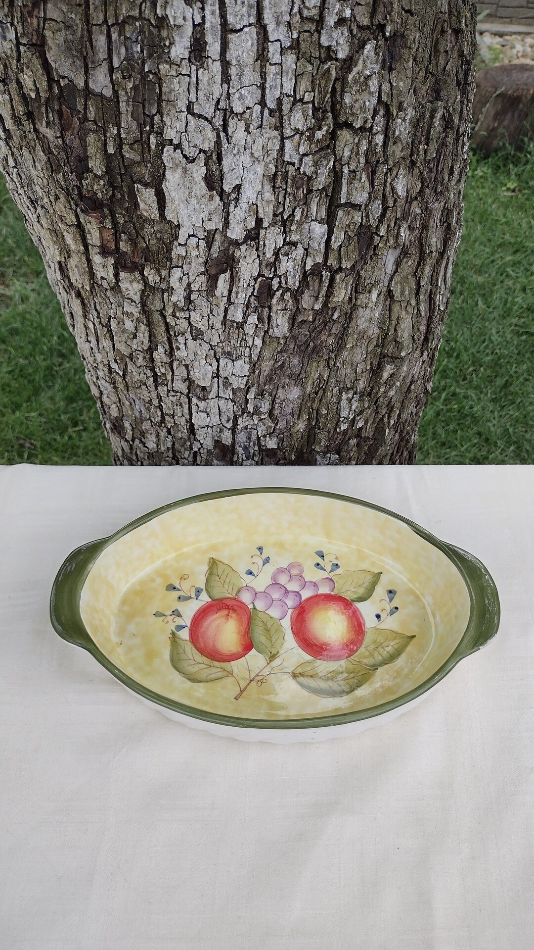 Retro Fruit Serving Plate Etsy
