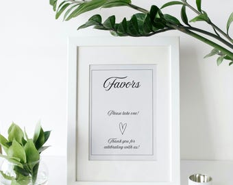 Wedding Favors Sign, Digital Download, Please Take One Sign