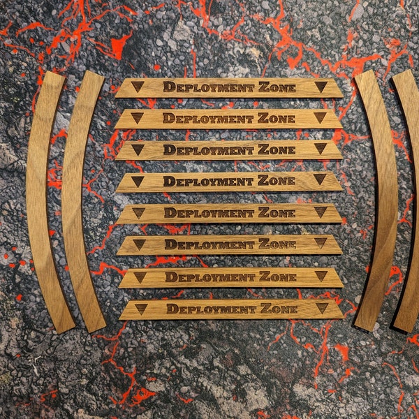 Deployment Zone Markers | Warhammer 40k 10th Edition | Solid Walnut