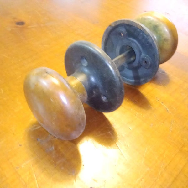 Antique Brass Door Knob Set