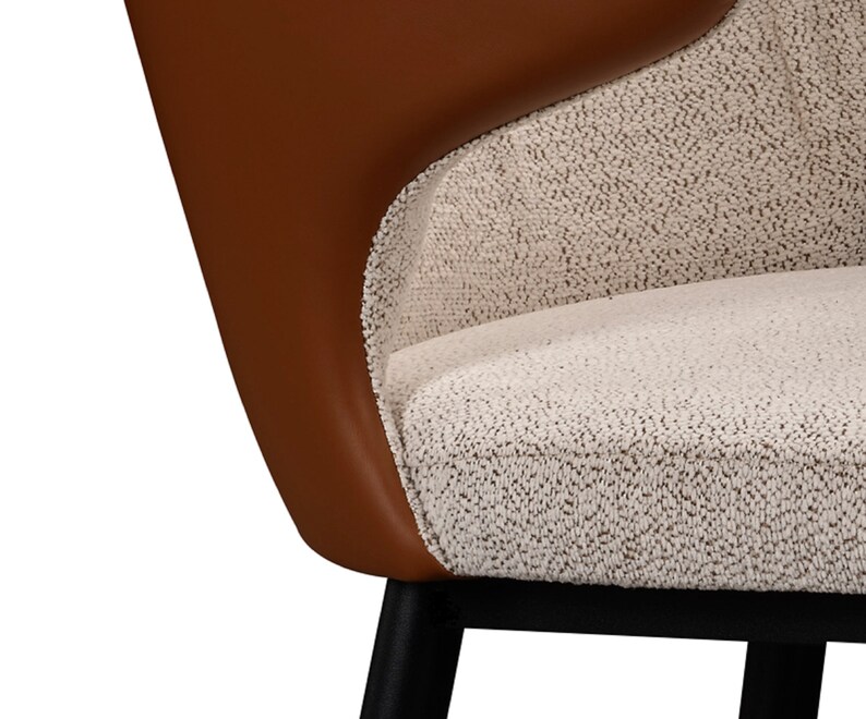 Chair Dining Chair Black Metal Legs Mid Century Modern Chair Chairs for Dining Room Leather