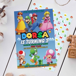 Super Mario Geburtstagseinladung leicht bearbeitbar Sofortiger Download Digital druckbare Super Mario Wonder Einladung