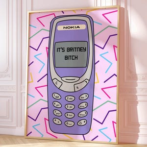 It's Britney Bitch Print, 90's Pattern Print, Millennial Print, 90s Nostalgia Poster, 90's Print, Y2k Print,