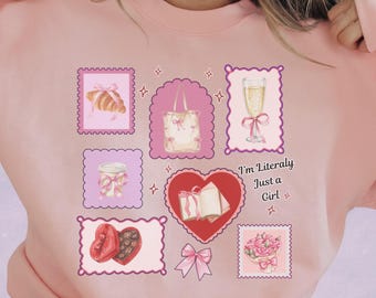 Soy literalmente solo una chica PNG / Chica suave y coqueta PNG / Estética femenina rosa PNG / Niñez PNG para hacer pegatinas