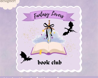 Fantasy Readers Book Club PNG | Romantasy Readers PNG For Tote Bags | Dragon Lovers Sticker | Fantasy Lovers PNG