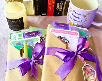 Caja sorpresa con libro / Set de regalo de libro misterioso / Paquete de regalo para amantes de los libros / Kit de lectura con marcapáginas