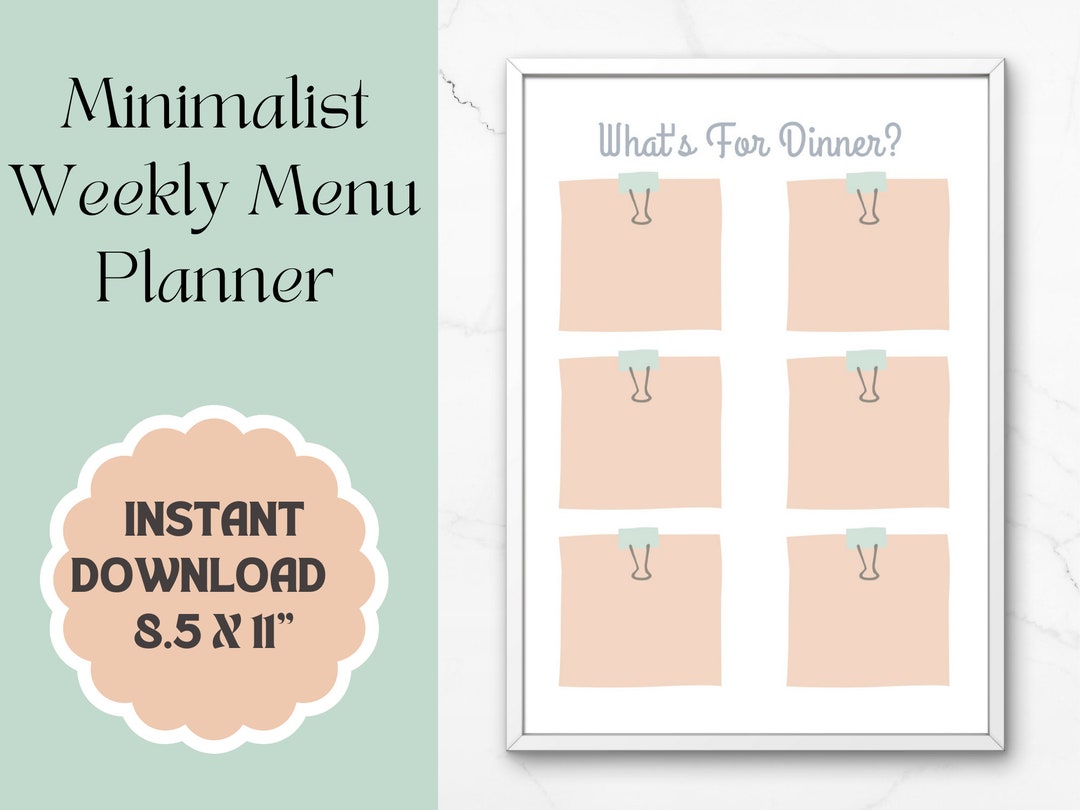 What's for Dinner Printable Family Meal Planner Post-its | Write-on ...