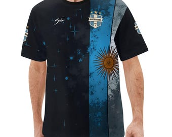 Argentina Soccer Football Jersey Black Alternative 1893 Vintage Badge With 3 World Cup Stars