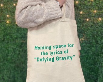 Bolsa de mano con cita malvada, 13 x 15 pulgadas.