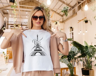 Koszulka z motywem miasta, Koszulka z Wieżą Eiffla w Paryżu: Francuska koszulka pamiątkowa