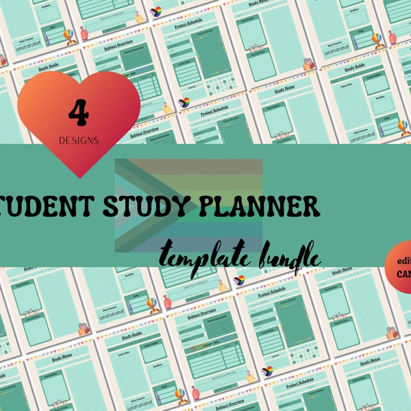 Immediate Download PRIDE Student Study Guide, Back To School, LGBTQIA Template Bundle, LGBTQ Student Planner