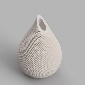 Modern 3D Printed Droplet Vase, Home Decor, Unique Gift, Minimalist Design, Table Centerpiece, Artistic Sculpture, Contemporary Vase image 1