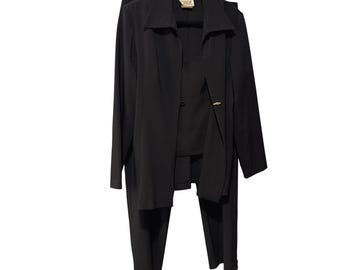 Vintage Jessica Womens 3 Piece Suit Black Blazer Cami Pants Size 18 in Canada
