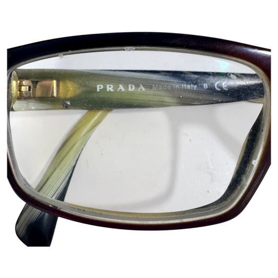 Prada VPR06O Eyeglasses Frames Rectangular Brown … - image 2