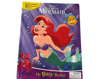 Disney The Little Mermaid My Busy Books Storybook 10 Figurines Playmat  2023