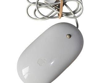 Apple Mighty Mouse A1152 bedrade optische USB-muis wit EMC 2058 retro Mac