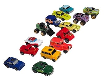 Vintage Micro Machines Galoob Toy Car Lot 14pc Volkswagen Beetle Monster Trucks