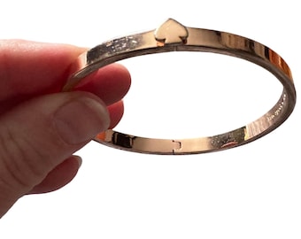 Kate Spade New York Rose Gold Spade Hinged Bangle Bracelet